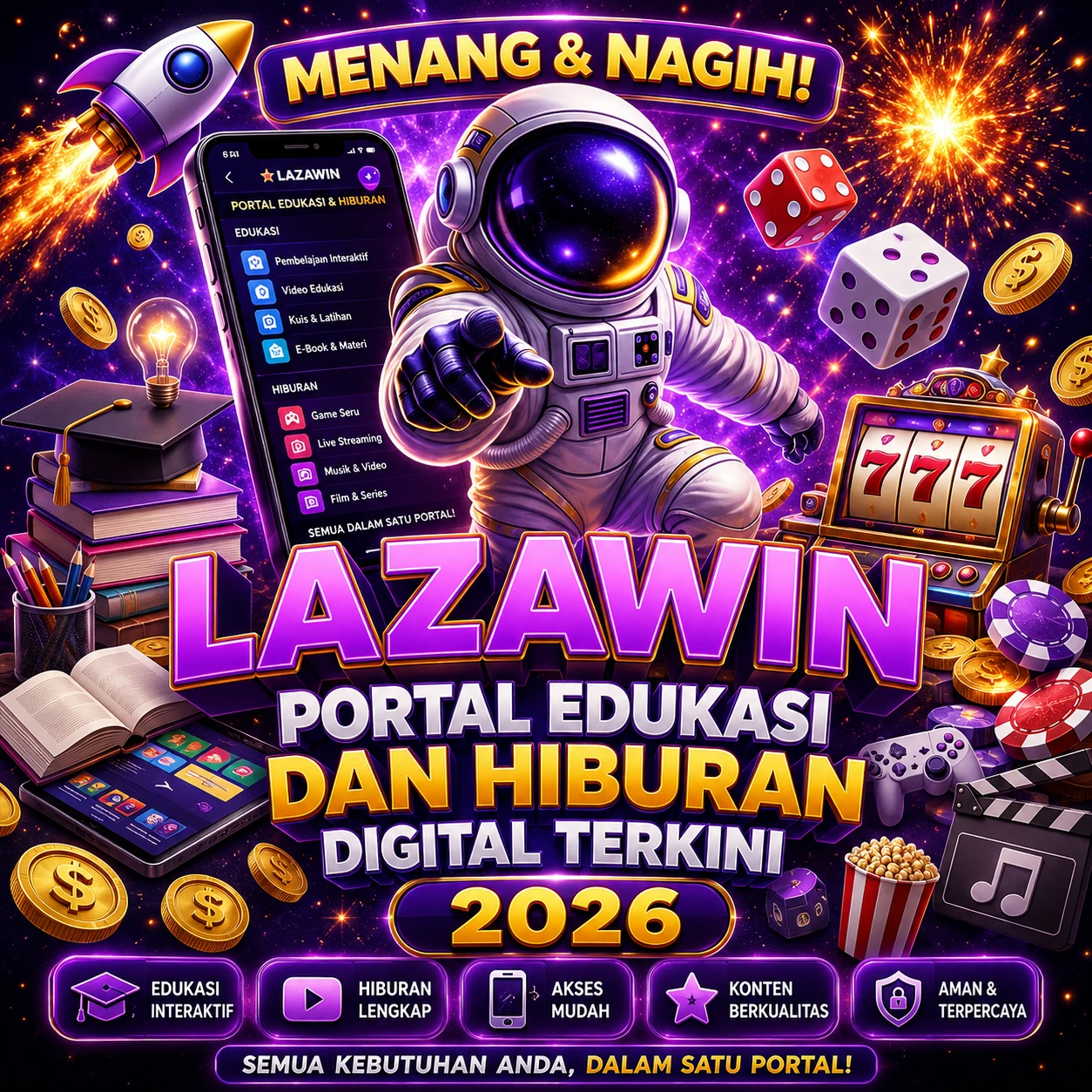 LAZAWIN Portal Edukasi dan Hiburan Digital